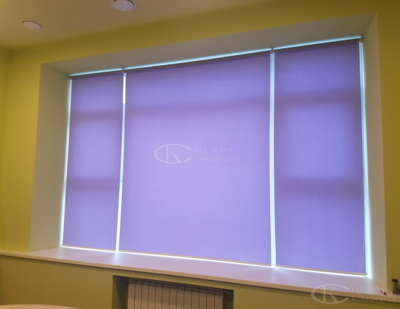 Портфолио свободновисящие рулонные шторы