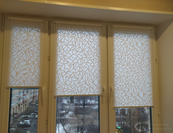 Портфолио свободновисящие рулонные шторы