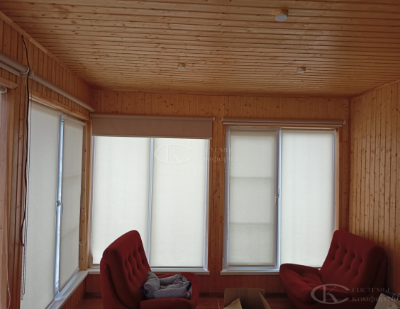 Портфолио свободновисящие рулонные шторы