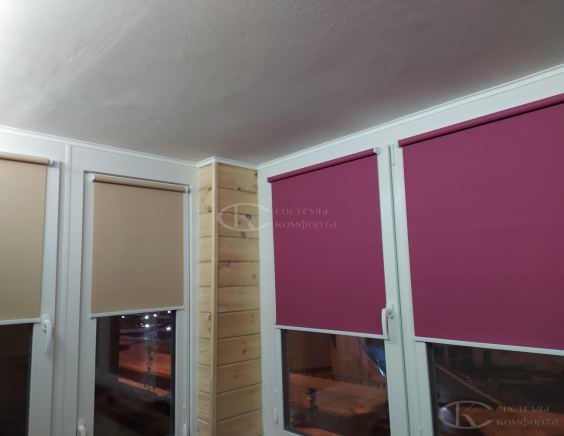 Портфолио свободновисящие рулонные шторы