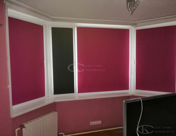 Портфолио свободновисящие рулонные шторы